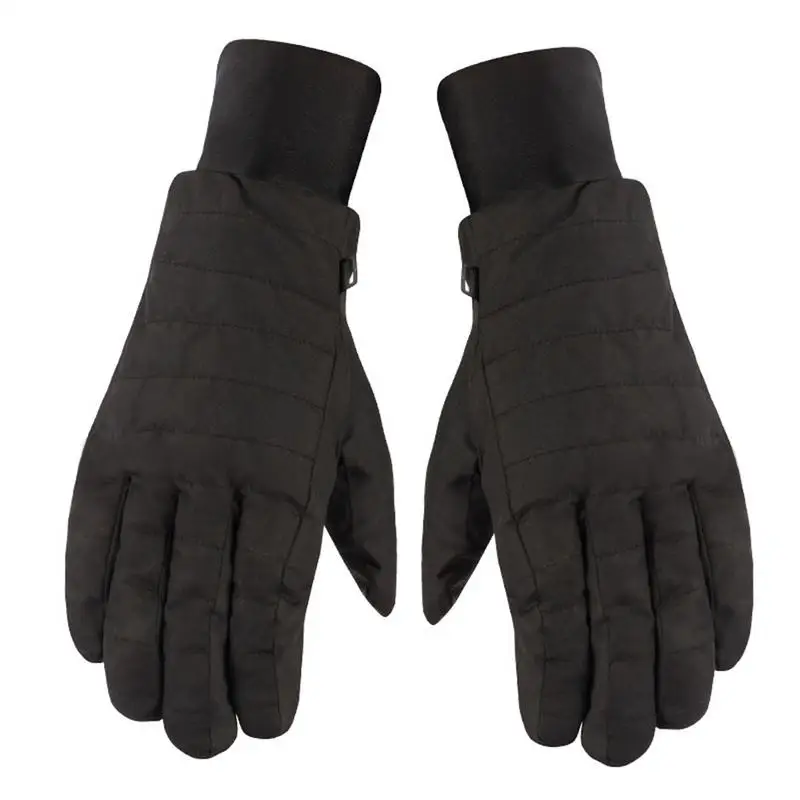 Профессиональные зимние уличные перчатки для лыжного спорта девушки парни Водонепроницаемый теплые перчатки зимние ветрозащитные Лыжный Спорт сноуборд перчатки - Цвет: Black