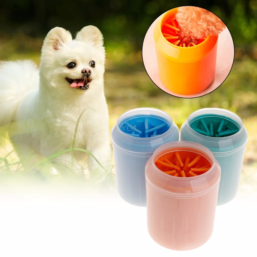 

Pet Paw Cleaner Cleaning Kit Cup Soft Brush Can Foot Cups Washer Dog Puppy Cat Kitten Washing Devices Dirty Feet Bristle Portabl