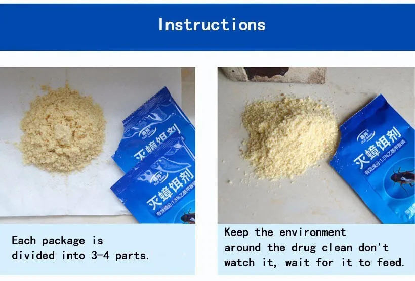 15 шт. чудесное сильнодействующий эффективный уничтожение тараканов борьба с вредителями наживки убийца тараканов средство порошок для Кухня Ресторан