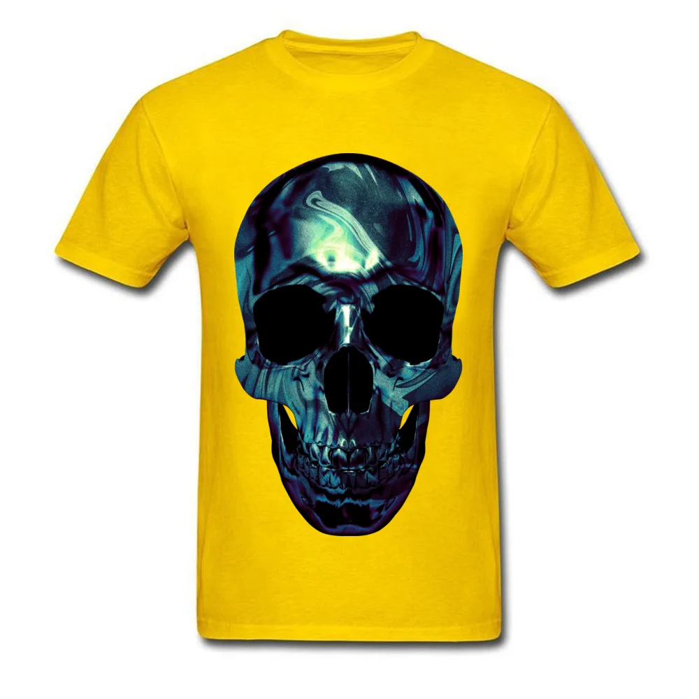Skull 3 Cotton Tshirts for Men Short Sleeve Design Tops Shirts Hip Hop Summer Fall Crew Neck Tee Shirts Hip hop Skull 3 yellow