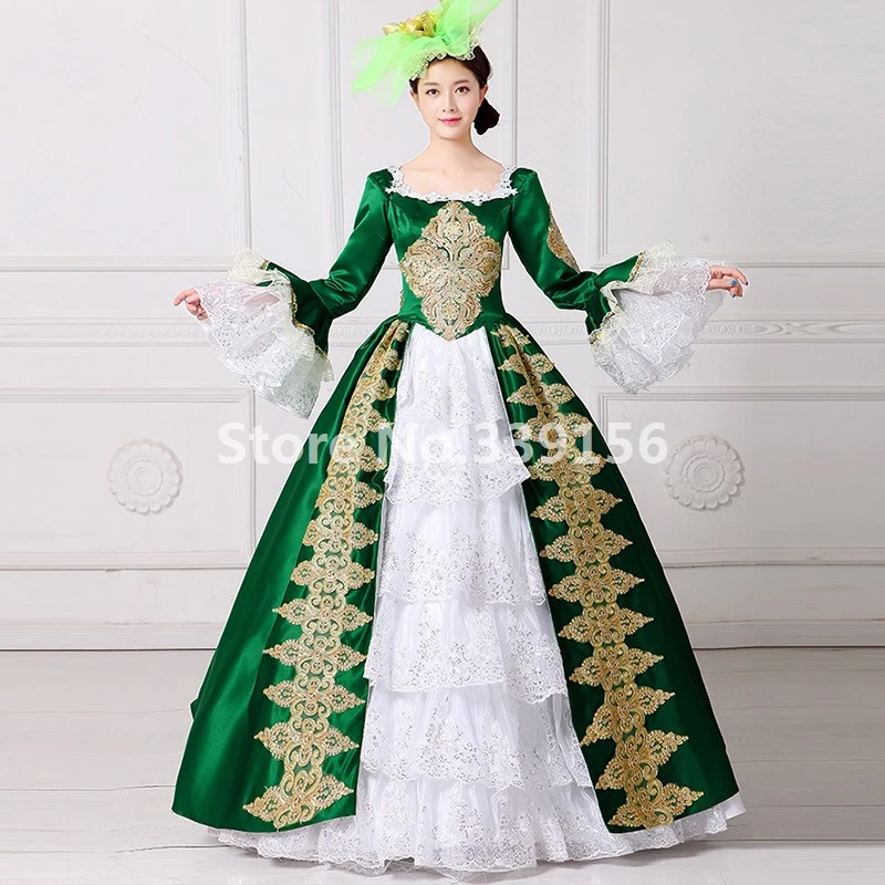 ヴィンテージビクトリア朝南部美人グリーンドレスマリー アントワネット仮装衣装 Green Dress Marie Antoinettemary Dress Aliexpress