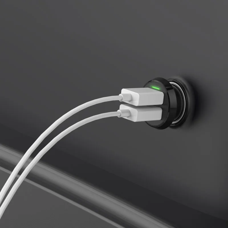 Автомобильное зарядное устройство ORICO с двумя USB выходами 17 Вт интеллектуальная