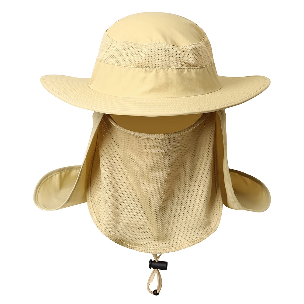 

UV Protection Wide Brim Cap Fishing Cloth Breathable Face Neck Flap Sun Hat Fishing Hat Anti-mosquito Sun Hat Cap