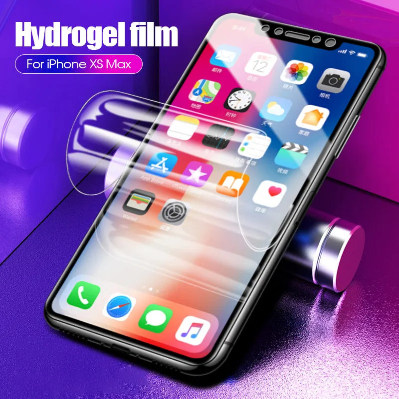  9D Voll Curved Abdeckung Screen Protector Film Für iPhone 7 8 6 6 S Plus XS MAX XR X Weichen hydrog