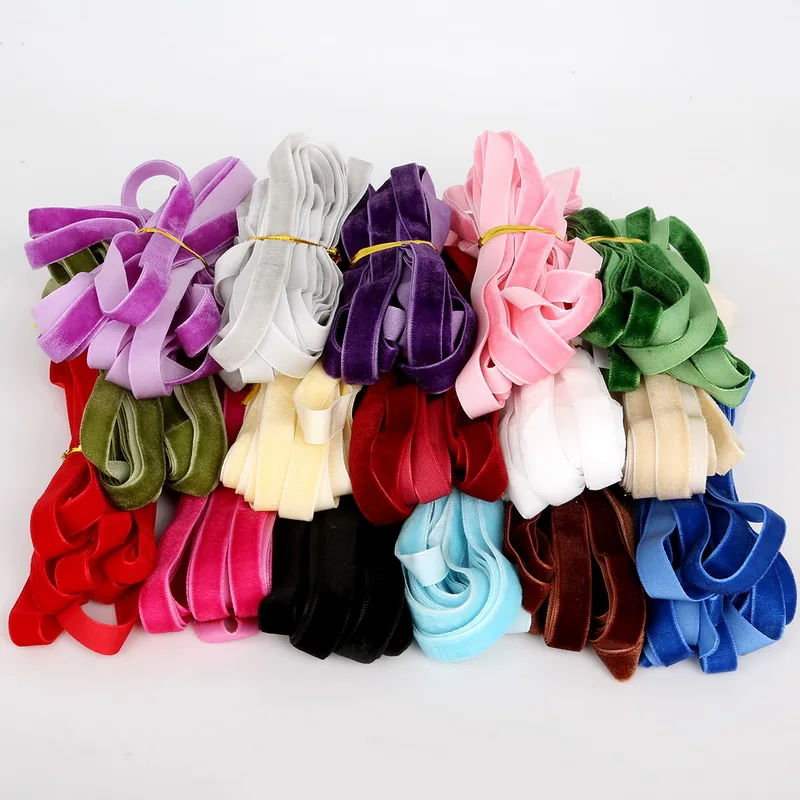 

5 yards 3/8" 10mm Soft Comfortable Velvet Ribbon Many Color Choose For Hair Bow Gift Wrapping Wedding Party