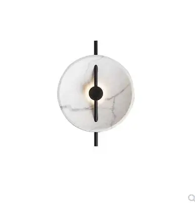 

Postmodern Nordic model room designer art marble creative bedside wall lamp living room background wall lamp