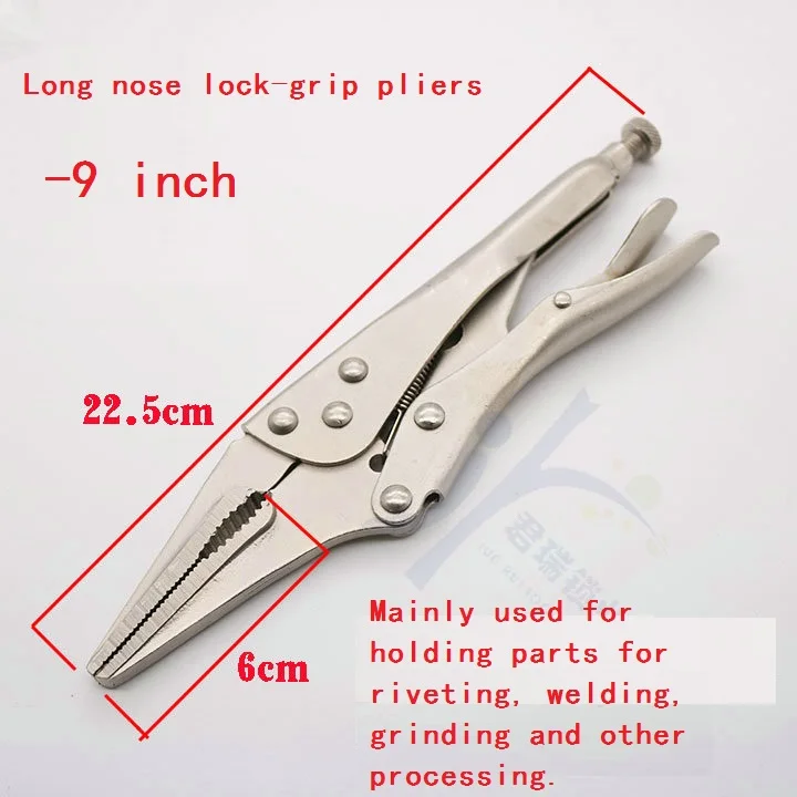 WC004-sharp-mouth-forceps-9-inches-manual-clamping-hardware-tools-riveting-welding-grinding-processing-forceps