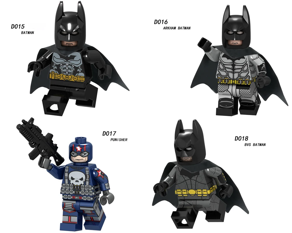 Одиночная Бэтмен паук Железный человек Супер Герои строительные блоки игрушки