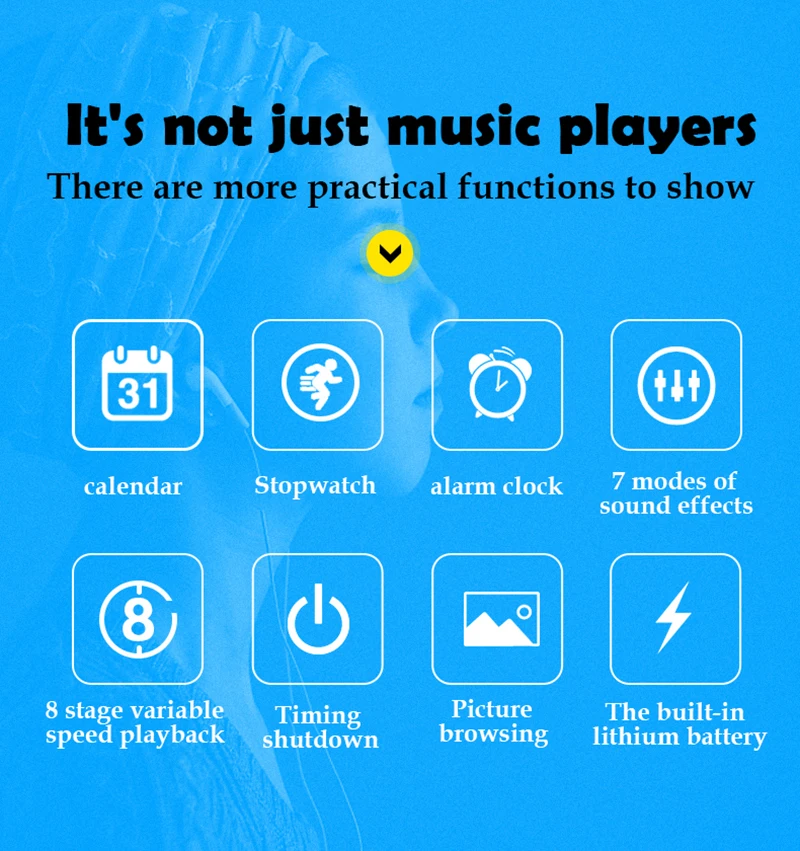 ShareE zone G9 MP3 Player Build in Speaker MP3 music player fm radio walkman Photo Viewer 8GB Memory Voice Recorder Players (7)