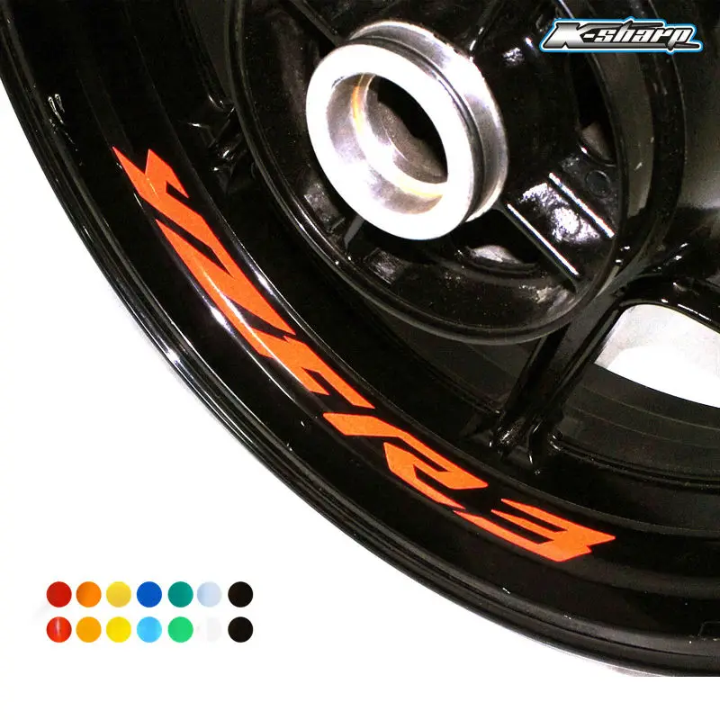 

For YAMAHA YZF R3 Custom Inner Rim Declas Wheel Reflective Stickers Stripes
