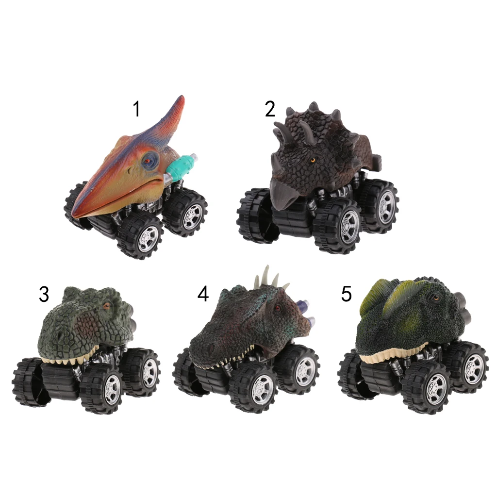 Various Cartoon Dinosaur Model Toy Cars Dinosaurs Figures Shape Pull Back Cars Jurassic Toys Kids Children Christmas Gifts
