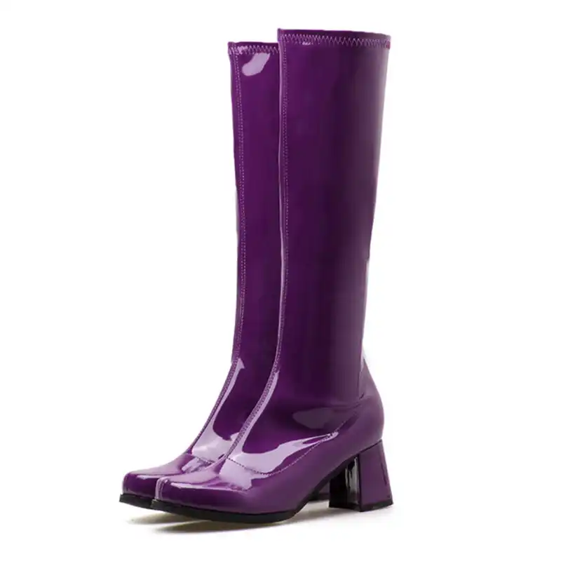 purple riding boots