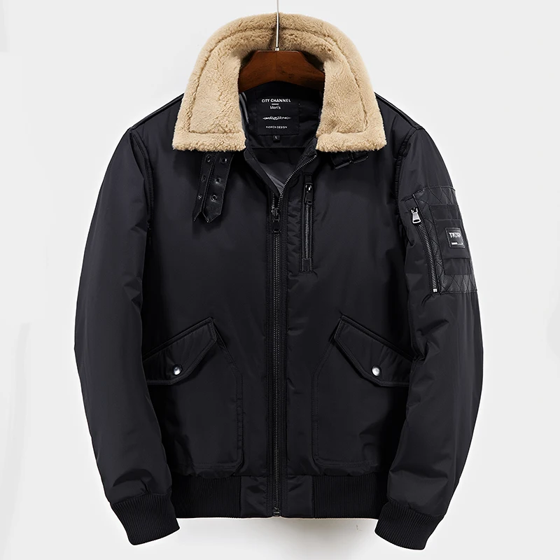 Men's Fashion Jacket Parkas New 2017 Autumn Winter Men's Casual Jacket Warm Outwear Black Army green Mens Jackets Zipper Jacket