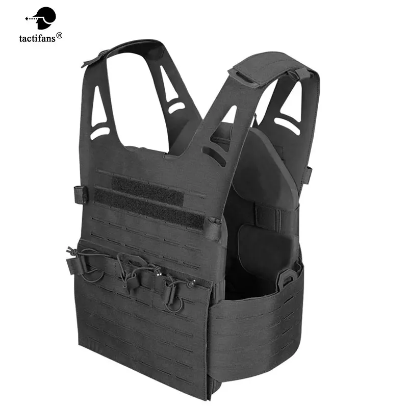 

Tactifans Tactical Vest Laser-cut Molle System JPC Vest Chest Warrior Plate Carrier Hypalon w/ EVA Strike Face Hunting Accessory