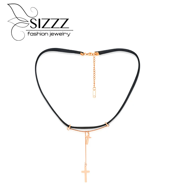 

SIZZZ Sweet lady neck collar accessories personality Cross Pendant Fashion all-match Necklaces for women