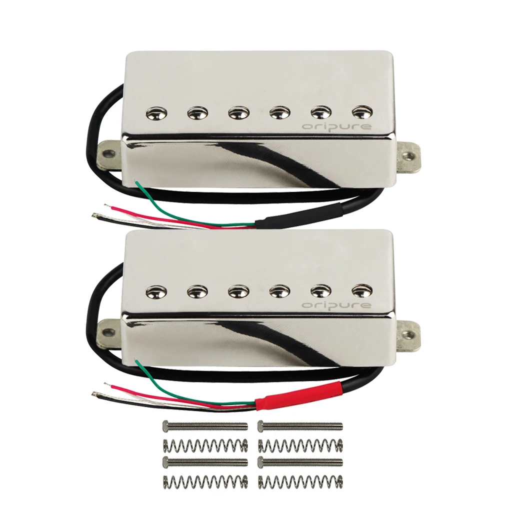 OriPure высокое качество звукосниматель для гитары хамбакер Alnico 5 ручной работы звукосниматель шеи/мост выбрать для LP электрогитары - Цвет: Neck and Bridge
