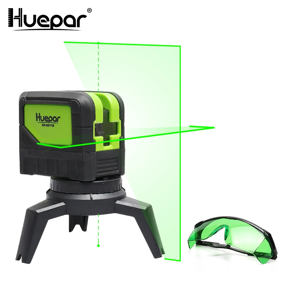 Huepar Green Beam Laser Level 2 Cross Lines 2 Points Professional 180 Degrees Self-leveling+Huepar Laser Enhancement Glasses Huepar Green Beam Laser Level 2 Cross Lines 2 Points Professional 180 Degrees Self-leveling+Huepar Laser Enhancement Glasses