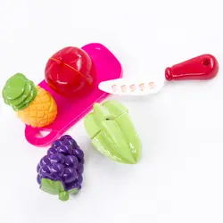 6 шт./компл. Забавный игровой дом игрушки для детей пластиковые фрукты овощи модели кухня сборки Дети ролевые Развивающие игрушки Diy