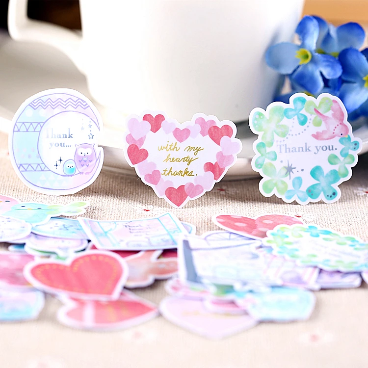 33pcs Creative cute self made Pretty stickers scrapbooking stickers