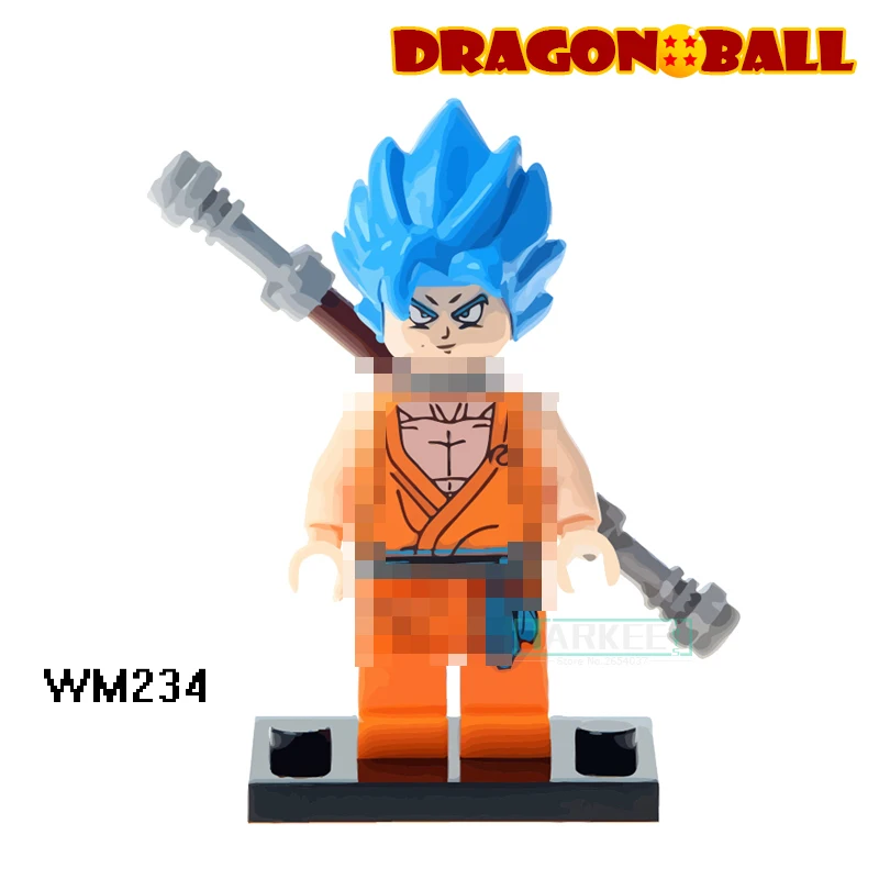 Single Sale Building Blocks WM234 Dragon Ball Z Goku With Blue Hair Son Vegeta Master Bricks Kids DIY Toys Figures | Игрушки и хобби