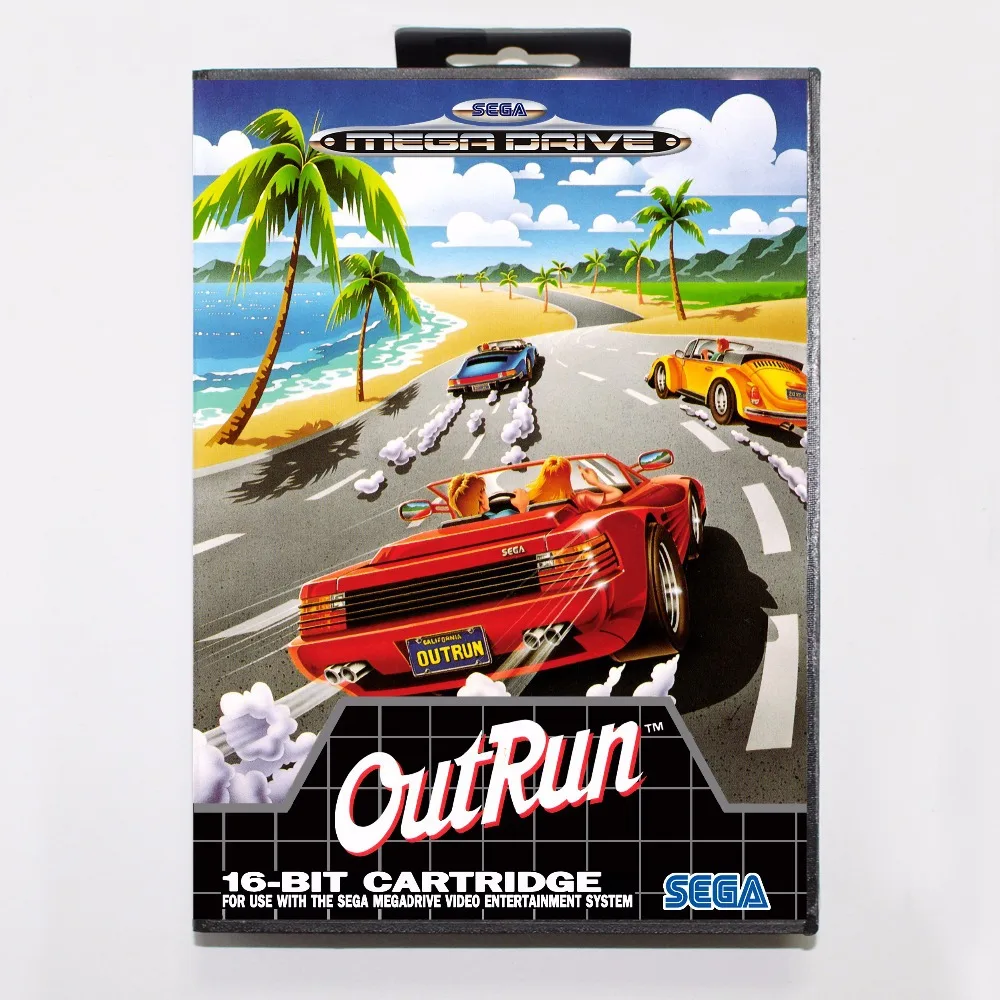 OutRun игры Картридж 16 бит MD карточная игра с коробку для Sega Mega Drive Genesis|16 bit|md game16 bit md |