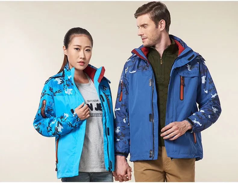 2015 New style Winter 3in1 Warm Men's Skiing Jackets