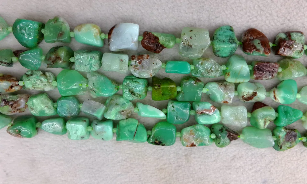 Buy Natural Chrysoprase Australia Jad e Stone Nugget bead Necklace bead for Gem