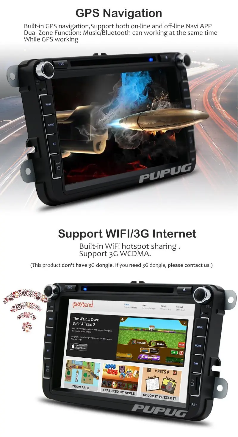 Cheap Double Din 8 Inch android 4.4 WIFI GPS navigation car radio DVD Video player Audio Bluetooth CANBUS None-iPod Support Car DVR 3