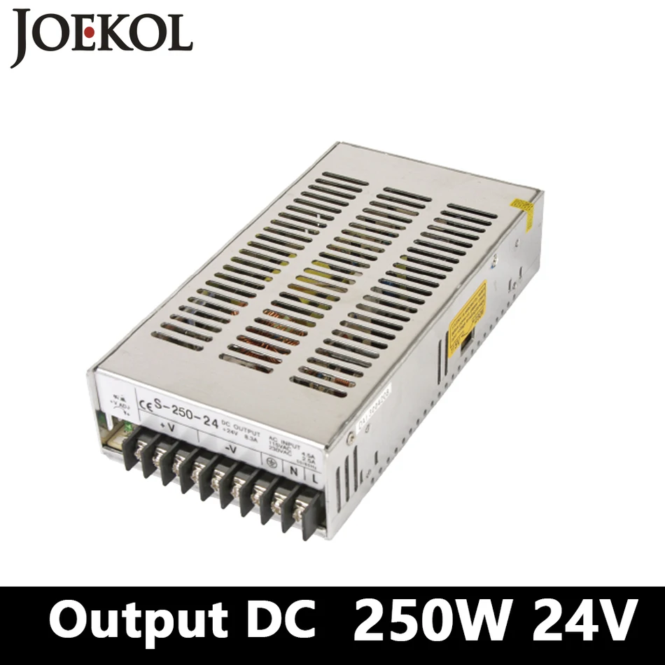 

Switching Power Supply,250W 24v 10.4A Single Output Watt Power Supply For Led Strip,AC110V/220V Transformer To DC 24V