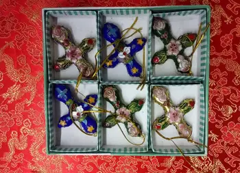 

Chinese handmade ceramic ornaments, cross decorations, collectibles, Christmas decorations