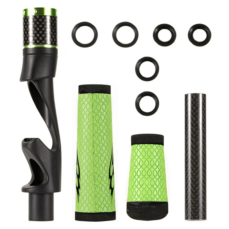 

Bait Casting Spinning Fishing Rod Building Repair Kit Durable Repair Handle ABS+PU Leather Handle Split Cork Rear Grip Reel Seat