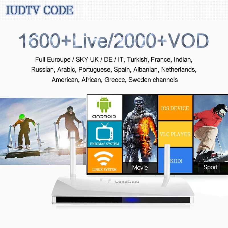 

Updated IUDTV IPTV CODE 1300 European Channels Android Mini PC 1 Year Subscription