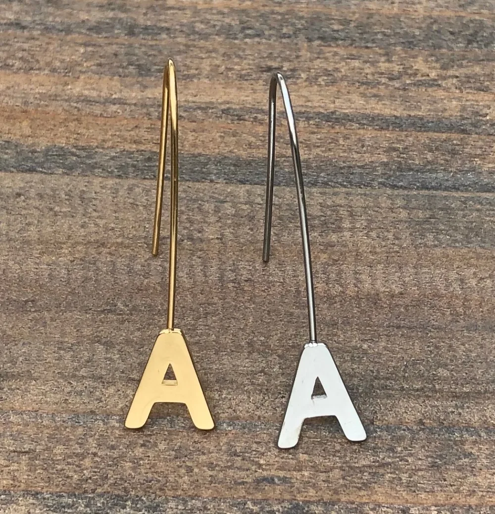 

Ms Fashion Korean Letter long Earrings stainless steel unique earrings fashion jewelry women accessories