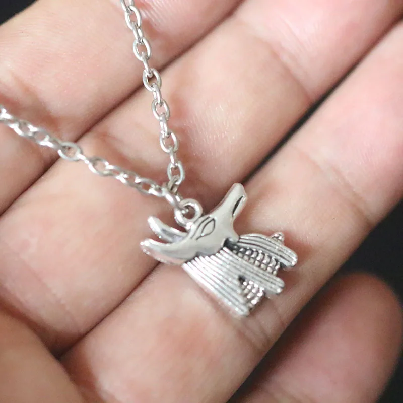 

Egyptian God Anubi Jackal Pendant Chain Necklace For Women Christmas Gifts Vintage Silver Charms Choker Collier Bijoux Jewelry