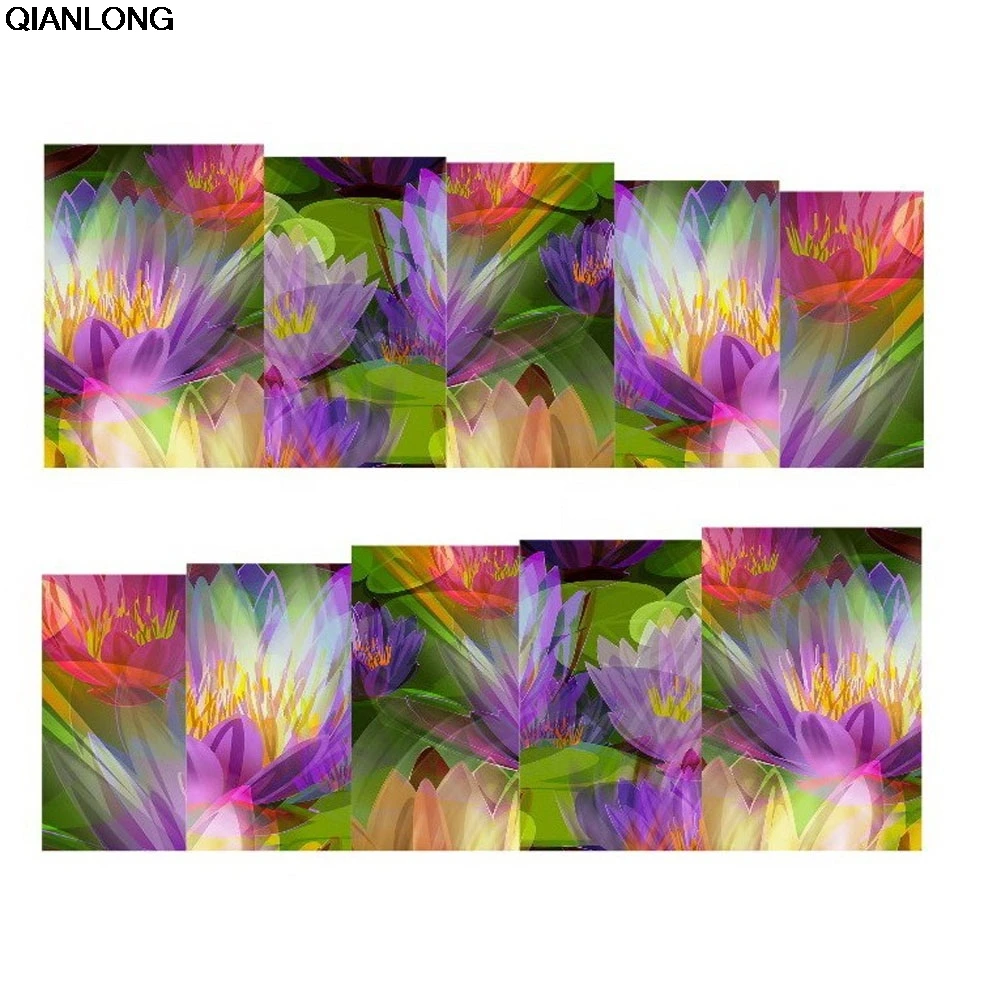 

Colorful Mixed Nail Art Decals Flower Pattern Water Transfer Nail Stickers Full Cover Wraps Manicure Tool