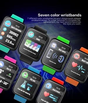 

Smart Watch Sport 3 Pedometer Bluetooth Heart Rate Blood Oxygen Pressure Wrist Smartwatch for IOS Android Smartphone
