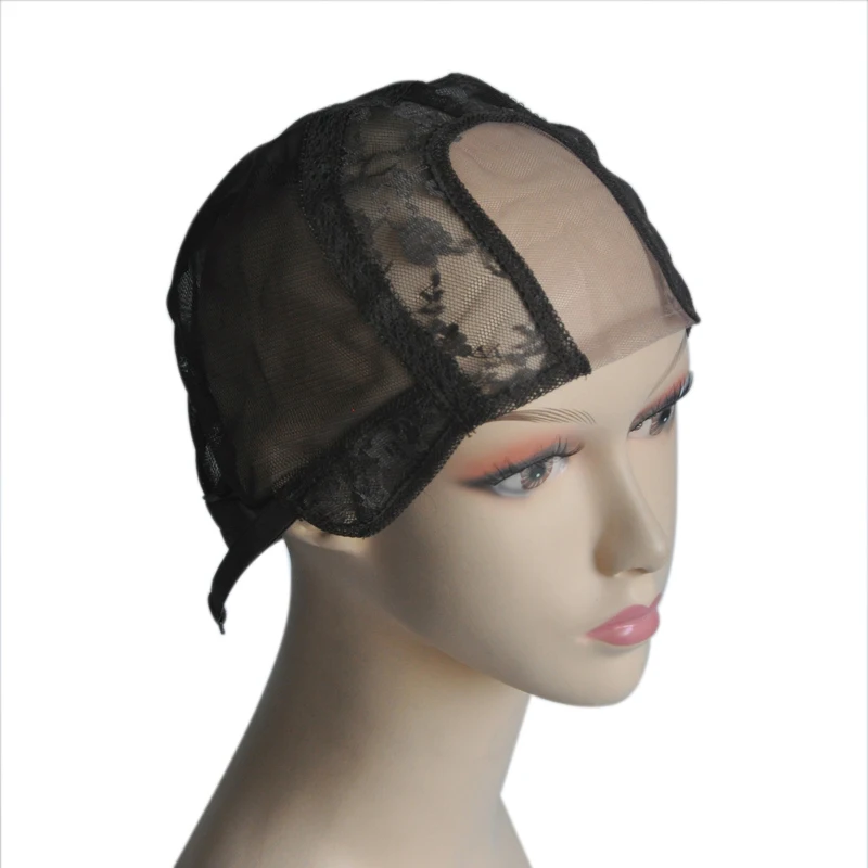 

S/M/L 2"*4" U Part Lace Wig Cap For Making Wig With Adjustable Stretch Straps Weaving Extension Cap