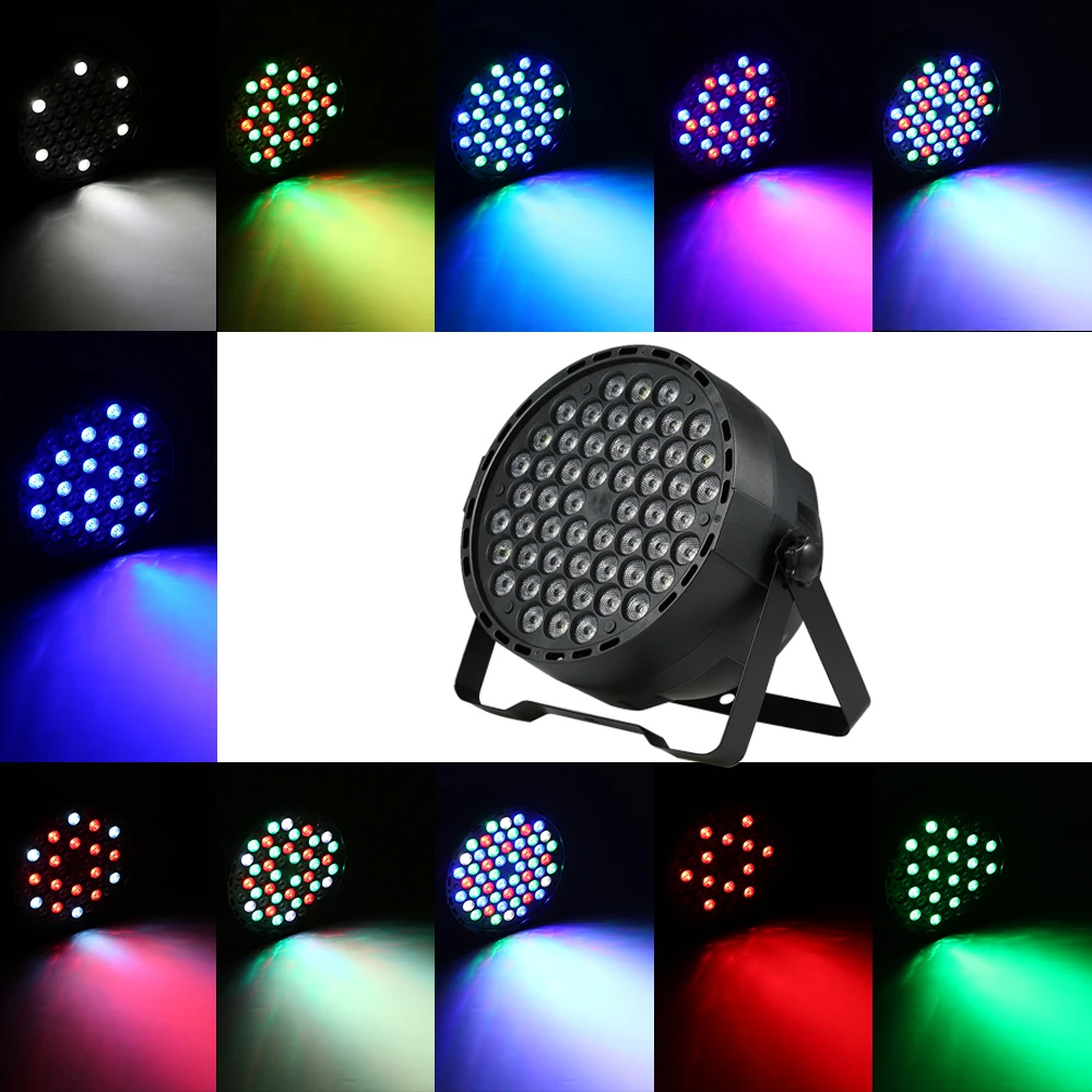 DJ Stage Light 54LEDs RGBW LED Light Bright DMX Lighting Projector