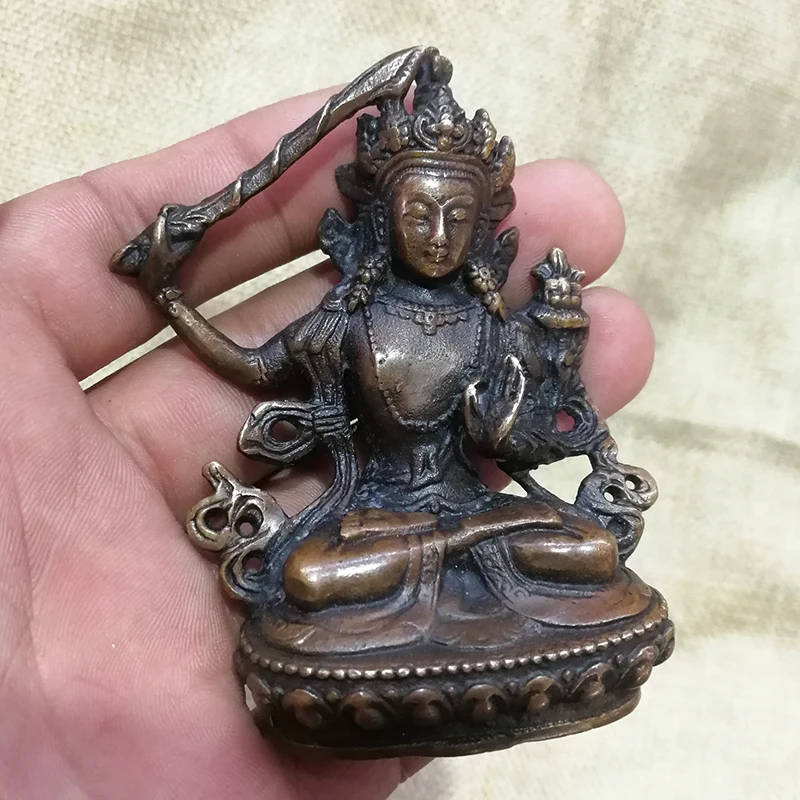 Для меча мудрости Manjushri Bodhisattva буддийский меч медная статуя Святого Павла мира