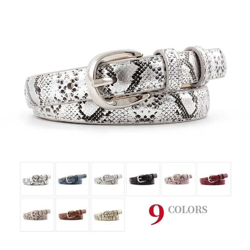 

New Woman Belts PU Leather Snake Waist Belt Alloy Pin Buckle Female Serpentine Belt Jeans Belts High Quality Women Girdle