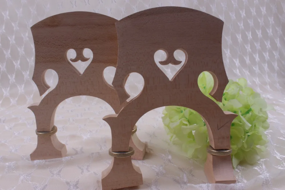 1 pcs upright Double Bass Separate Bridge maple bass parts Metal Screws