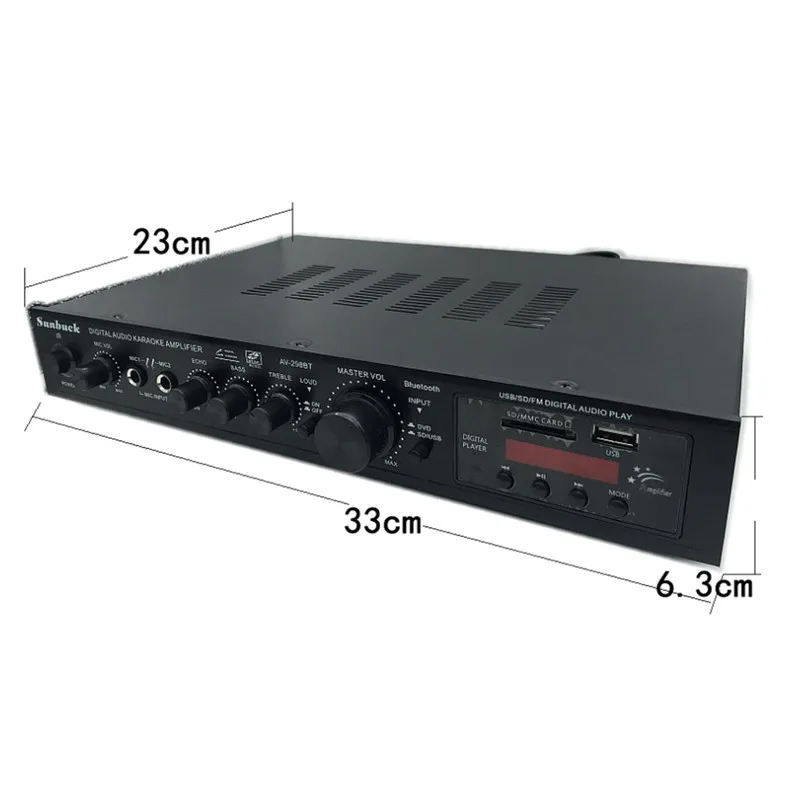 220 V 300 W + 300 W + 120 W 5CH bluetooth Estéreo auriculares bluetooth AV rodean amplificador Karaoke cine PA alta amplificador de Audio Digital de potencia