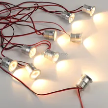 9 шт./компл. светодиодные лампы для дома, кухни с регулируемой яркостью, встраиваемые мини точечные лампы, светодиодный светильник для шкафа, набор освещения с вилкой 1 Вт, круглый светильник