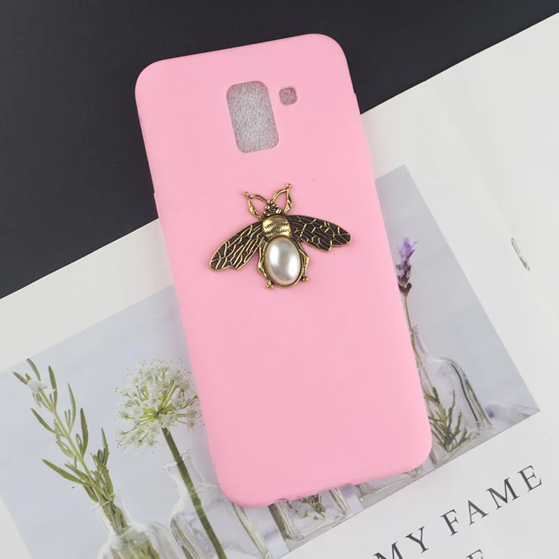 Мягкий чехол из ТПУ для LG K11 K10 Alpha K8 евро K7 K4 K30 K20 Plus пчелиный Жемчуг Алмазный чехол для телефона - Цвет: BeePearl Pink