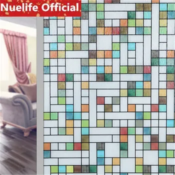 

60x200cm Color irregular geometric pattern window glass film bathroom living room office balcony Windows doors glass film