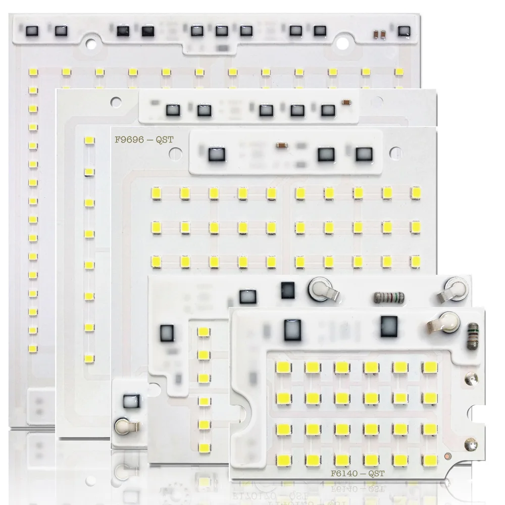 10 шт./лот светодиодный SMD чип 10 Вт 20 Вт 30 Вт 50 Вт 100 Вт AC220V с умным IC 2835 светильник Бисер для DIY прожектор светильник наружная лампа