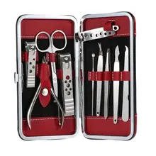 10 шт. профессиональный педикюр/Маникюрный набор кусачки для снятия кутикулы, набор для ухода за ногтями