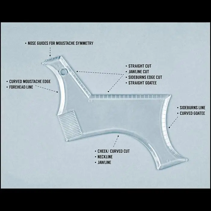 Горячая 1 шт. симметричная Обрезка бороды Shaper Стайлинг форма шаблон гребень парикмахерский инструмент- MS