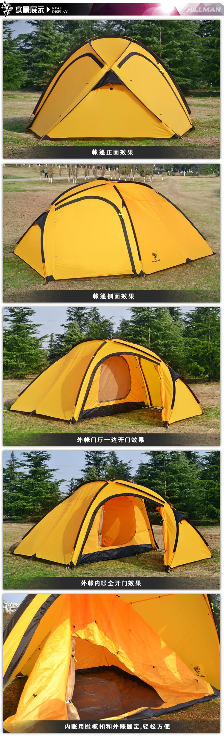 Barraca de Acampamento Alta Qualidade Double Layer 3 4 Pessoa Mais Cor Escolher à Prova d' Água Ultralarge Ultraleve 4 cor escolher à prova dwaterproof água ultralarge barraca de acampamento