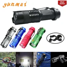 Portable LED Flashlight Q5 2000lm Mini Flashlight Waterproof LED Lanterna 5 Colors 1 Modes Zoomable LED Torch penlight AA 14500 uniquefire uf 1405 940nm ir flashlight portable rechargeable 3 modes led flashlight lanterna torch one slot charger
